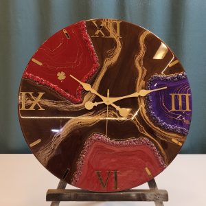 Lotus Rüzgarı Epoksi Duvar Saati – 60 cm